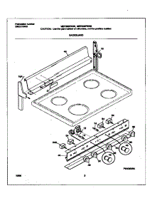 02 - Backguard parts for Frigidaire Range MEF300PBDK from AppliancePartsPros.com