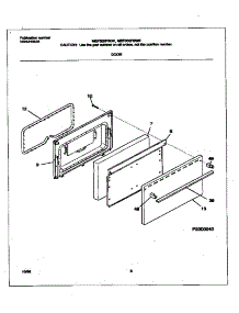 05 - Door parts for Frigidaire Range MEF300PBDK from AppliancePartsPros.com
