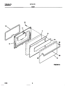 05 - Door parts for Frigidaire Range MEF301PBDC from AppliancePartsPros.com