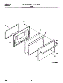 07 - Door parts for Frigidaire Range MEF301PBWD from AppliancePartsPros.com