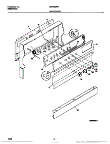 02 - Backguard parts for Frigidaire Range MEF305PBDC from AppliancePartsPros.com