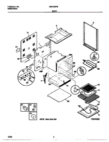 03 - Body parts for Frigidaire Range MEF305PBDC from AppliancePartsPros.com