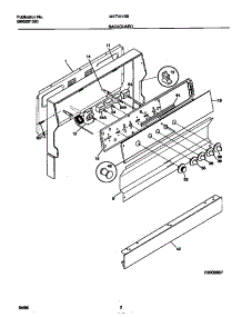 02 - Backguard parts for Frigidaire Range MEF305PBWD from AppliancePartsPros.com