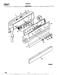 02 - Backguard parts for Frigidaire Range MEF305PBWE from AppliancePartsPros.com