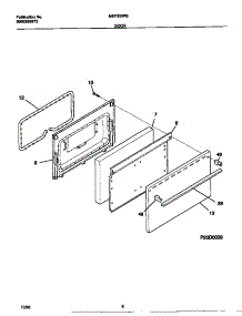 05 - Door parts for Frigidaire Range MEF305PBWE from AppliancePartsPros.com