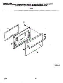 05 - Door parts for Frigidaire Range MEF305PBDK from AppliancePartsPros.com