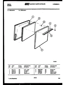 03 - Door Parts parts for Frigidaire Range VP21AW4 from AppliancePartsPros.com