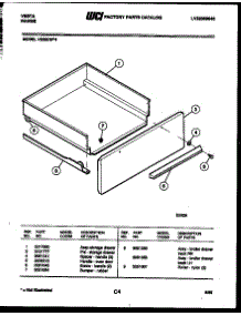 03 - Drawer Parts parts for Frigidaire Range VE30CW4 from AppliancePartsPros.com