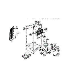 03 - Compressor, Condenser, Evaporator parts for Frigidaire Refrigerator 95-1487-23-1 from AppliancePartsPros.com