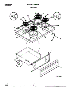 04 - Top / Drawer parts for Frigidaire Range MEF342BBDE from AppliancePartsPros.com