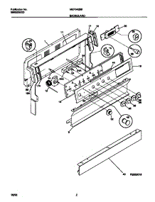 02 - Backguard parts for Frigidaire Range MEF342BBWC from AppliancePartsPros.com