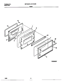 05 - Door parts for Frigidaire Range MEF342BBDE from AppliancePartsPros.com