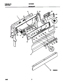 02 - Backguard parts for Frigidaire Range MEF350SBWD from AppliancePartsPros.com