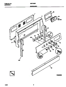 02 - Backguard parts for Frigidaire Range MEF356BFWB from AppliancePartsPros.com