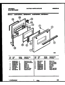 04 - Door Parts parts for Frigidaire Range MEF402WBW1 from AppliancePartsPros.com
