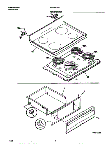 04 - Top / Drawer parts for Frigidaire Range MEF357BEDC from AppliancePartsPros.com
