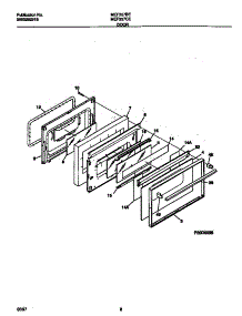 05 - Door parts for Frigidaire Range MEF357BEWD from AppliancePartsPros.com