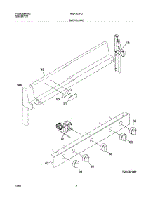 07 - Backguard parts for Frigidaire Range MGF303PGWG from AppliancePartsPros.com