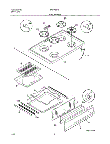 03 - Top / Drawer parts for Frigidaire Range MGF303PGWG from AppliancePartsPros.com