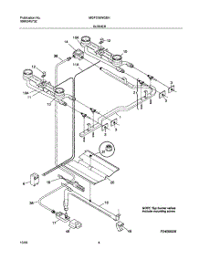 05 - Burner parts for Frigidaire Range MGF316WGSH from AppliancePartsPros.com