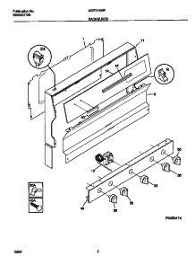 02 - Backguard parts for Frigidaire Range MGF316WFSB from AppliancePartsPros.com