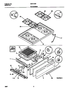 05 - Top / Drawer parts for Frigidaire Range MGF316WFSB from AppliancePartsPros.com