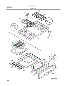 09 - Top / Drawer parts for Frigidaire Range MGF316WGSH from AppliancePartsPros.com