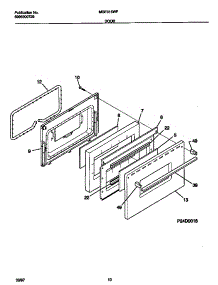 06 - Door parts for Frigidaire Range MGF316WFSB from AppliancePartsPros.com