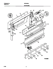 02 - Backguard parts for Frigidaire Range MGF322BBDD from AppliancePartsPros.com
