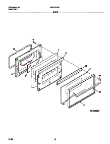 06 - Door parts for Frigidaire Range MGF322BBDD from AppliancePartsPros.com