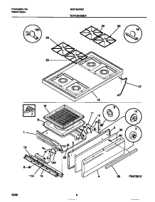 05 - Top / Drawer parts for Frigidaire Range MGF324WBSE from AppliancePartsPros.com