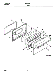 06 - Door parts for Frigidaire Range MGF324WBSE from AppliancePartsPros.com