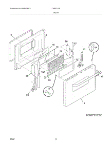 09 - Door parts for Frigidaire Range CMEF212EB2 from AppliancePartsPros.com