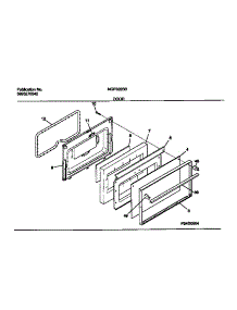 06 - Door parts for Frigidaire Range MGF322BBWC from AppliancePartsPros.com