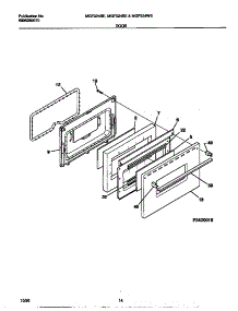 08 - Door parts for Frigidaire Range MGF324WESD from AppliancePartsPros.com