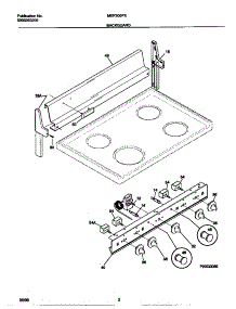 02 - Backguard parts for Frigidaire Range MEF300PXWA from AppliancePartsPros.com