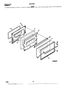 07 - Door parts for Frigidaire Range MGF333BEDA from AppliancePartsPros.com
