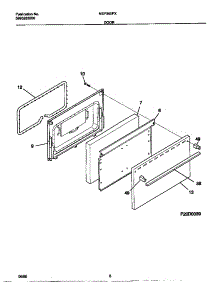 05 - Door parts for Frigidaire Range MEF300PXWA from AppliancePartsPros.com