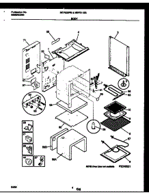 03 - Body Parts parts for Frigidaire Range MEF302PBWA from AppliancePartsPros.com