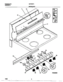 02 - Backguard parts for Frigidaire Range MEF303PCDG from AppliancePartsPros.com