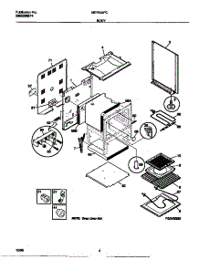 03 - Body parts for Frigidaire Range MEF303PCDG from AppliancePartsPros.com