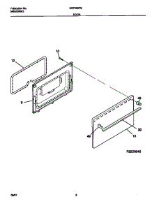 05 - Door parts for Frigidaire Range MEF305PBDG from AppliancePartsPros.com