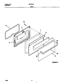 05 - Door parts for Frigidaire Range MEF302PBWB from AppliancePartsPros.com