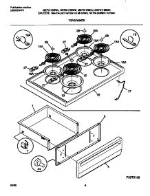 04 - Top / Drawer parts for Frigidaire Range MEF311SBDK from AppliancePartsPros.com