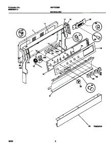 02 - Backguard parts for Frigidaire Range MEF322BBDC from AppliancePartsPros.com