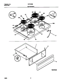 04 - Top / Drawer parts for Frigidaire Range MEF322BBWD from AppliancePartsPros.com