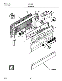 02 - Backguard parts for Frigidaire Range MEF318BBDB from AppliancePartsPros.com