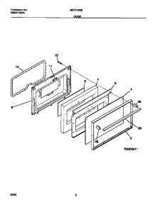 05 - Door parts for Frigidaire Range MEF318BBDB from AppliancePartsPros.com