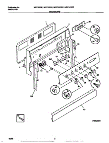 02 - Backguard parts for Frigidaire Range MEF322BEWA from AppliancePartsPros.com
