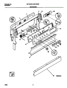 02 - Backguard parts for Frigidaire Range MEF322SBDC from AppliancePartsPros.com